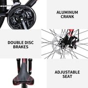 Eurobike X1 27.5 inch Mountain Bike 21 Speed Gears Front Suspension Bicycle Bikes Men Woman Red