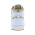thumbnail image 3 of Nike Air Jordan 1 Retro High OG PS Boys Shoes Size 3, Color: White/Metallic Gold, 3 of 3