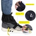 thumbnail image 2 of SHISUYAN Paire de Guêtres Imperméables pour Chaussures de Randonnée avec Cordon Réglable et Crochet Noir, 2 of 8