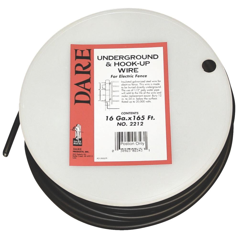ELECTRIC FENCE UNDERGROUND & HOOK UP WIRE BLACK 14GAUGE/165FOOT