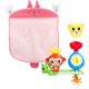 thumbnail image 1 of Pink Rabbit Almacenamiento De Juguetes para Niños, Bolsa De Almacenamiento De Malla, con Dos Ventosas Que Se Pueden Adsorber En La Pared, En El Baño, 1 of 4