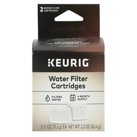 Braun Coffee Maker Replacement Parts - Keurig 2-Pack Water Filter Refill Cartridges, 2 count, For use with Keurig 2.0 and 1.0/Classic K-Cup Pod Coffee Makers