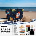thumbnail image 5 of Xecao Spaceships and Stars for versatile beach bag for women includes zipper pockets and waterproof material, ideal for vacations and adventures., 5 of 7
