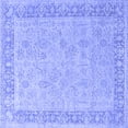 thumbnail image 1 of Ahgly Company Indoor Square Oriental Blue Industrial Area Rugs, 4' Square, 1 of 4