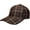 Dark Brown, variant on Unisex Tweed Baseball Cap Men Women Plaid Checked Dad Hat Adjustable Stylish Fall Winter Trucker Hats for Outdoor Travel