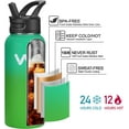 thumbnail image 6 of Insulated Water Bottle With Straw Lid & Spout Lid, - 32 oz - Vacuum Insulated - Stainless Steel Reusable Water Bottle, 6 of 9