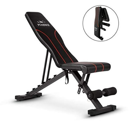FLYBIRD Adjustable Bench,Utility Weight Bench for Full Body Workout- Multi-Purpose Foldable Incline/Decline
