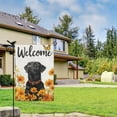 thumbnail image 2 of Fall Welcome Black Labrador with Butterfly and Flowers Fall Garden Flags 12.5"x18" Double Side,Small Yard Flags for Outside,Outdoor Fall Decor,Autumn Funny Garden Flag Yard Decoration, 2 of 4