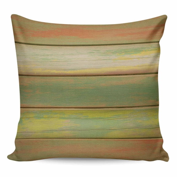 Sage Green Brown Pillow Covers 16x16 Inch Decorative Throw Pillow Cover, Country Vintage Ombre Wooden Grain Sofa Pillowcases Accent Cushion Case Home Decor Bedroom Living Room