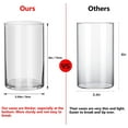 Glasseam Tall Clear Glass Cylinder 36 Pack Hurricane Candle Holders for