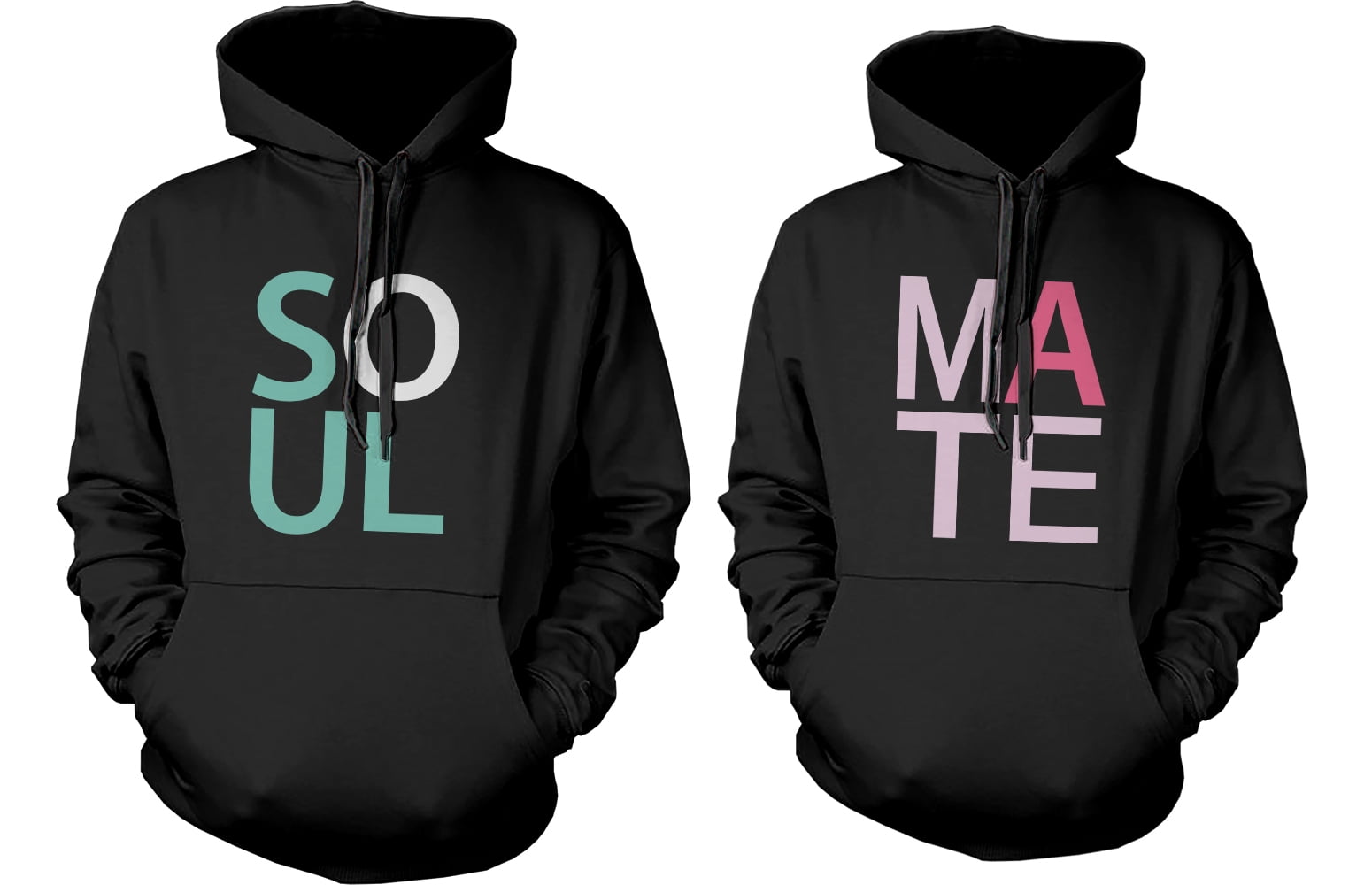 Soul Mate Cute Matching Couple Hoodies Great Gift Idea for Couples -  Walmart.com