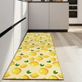 thumbnail image 4 of Yellow Lemon Fruit Dots LightYellow Pattern Kitchen Rug Mat,Kitchen Runner Rugs Non Skid Washable,Decorative Kitchen Floor Mats for Kitchen,Sink,Laundry,17"X47", 4 of 5