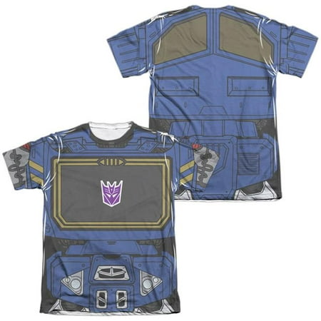 Trevco Sportswear HBRO225FB-ATPC-1 Transformer Soundwave Costume Front & Back Print-Adult Poly & Cotton Short Sleeve Tee, White - Small