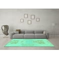 thumbnail image 3 of Ahgly Company Indoor Rectangle Abstract Turquoise Blue Modern Area Rugs, 5' x 8', 3 of 4