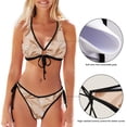 thumbnail image 3 of Dreamtimes Beautiful Dragonfly Bikinis Swimsuit Set for Women Swimwear Triangle Bathing Suit Tie String Thong, X-Small, 3 of 7
