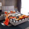 thumbnail image 1 of Thanksgiving Pumpkin Bed Sheets Set for Kids Boys Girls,Retro Scarecrow Sheet Set,Botanical Maple Sheets,Hello Fall Flat Fitted Sheet with 1 Pillowcase,Deep Pockets,Twin, 1 of 5