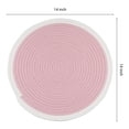 thumbnail image 2 of Unique Bargains Farmhouse Set of 4 Rattan Placemats for Dining Table Decor Pink, 2 of 5
