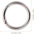 thumbnail image 2 of Yazoeia 10pcs Split Spring Buckle Small Square Bin Bulk Rings Spring o Ring 1.5 Inch Stainless Steel Key Ring Bag Buckle Clips Key Rings Key Chain Connection Ring Metal Double Open CJC912-138738, 2 of 9