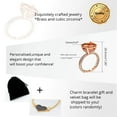 thumbnail image 6 of Rose Gold Plated Round Orange Yellow CZ Crystal Halo Rings Anniversary for Women (Size 8) RA0415, 6 of 7