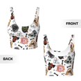 thumbnail image 5 of Fotbe Hip Hop Dog Pattern Womens' Sports Bra Longline Wirefree Padded with Medium Support Sports Moisture-Wicking Workou Vest,Tank Top-X-Large, 5 of 7