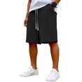 thumbnail image 2 of Men Baggy Sweat Shorts Casual Cotton Fleece Athletic Shorts 2026 Summer Workout Gym Lounge Shorts with Pockets Black L, 2 of 4
