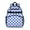 Blue And White, variant on Colorful Gradient Checkerboard Checkered Pattern Backpack for School,Cute School Bag,Schoolbag with Adjustable Shoulder Straps & Padded Back,15.25"x11.5"x5.25"