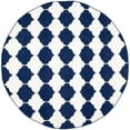 thumbnail image 4 of SAFAVIEH Dhurrie Warren Geometric Moroccan Wool Area Rug, Navy/Ivory, 2'6" x 4', 4 of 10