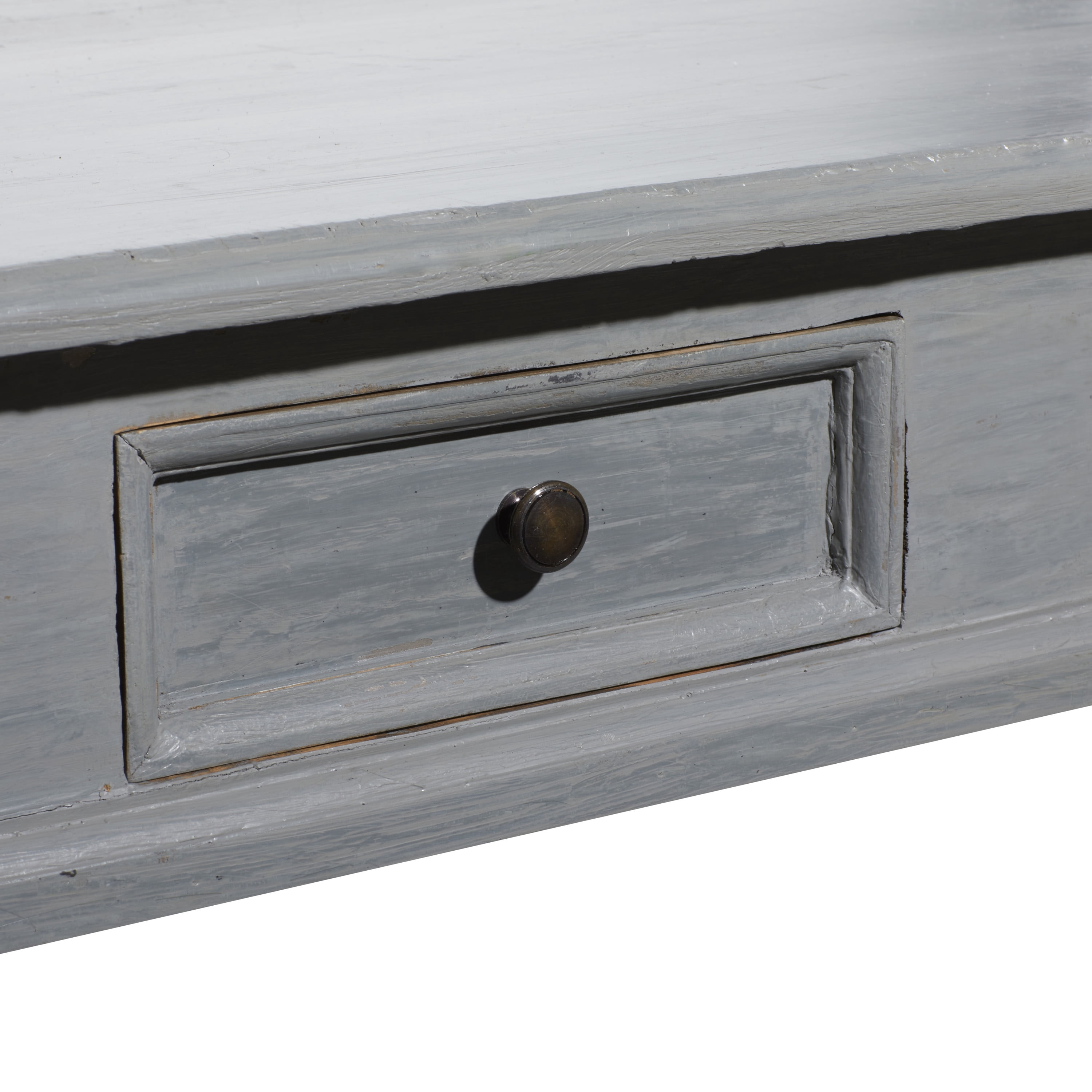 DecMode 30" x 59" Grey Mahogany Rustic Console Table