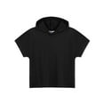thumbnail image 4 of Arshiner Girls Summer Outfits 2 Piece Set Drop Shoulder Hooded Top and Elastic Waist Shorts Loose Fit, 4 of 4
