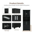 thumbnail image 5 of GDF Studio 69.9" Tall Bathroom Storage Cabinet with Tilt-Out Laundry Basket, 2 Doors, 2 Shelves and 1 Drawer, Black, 5 of 8
