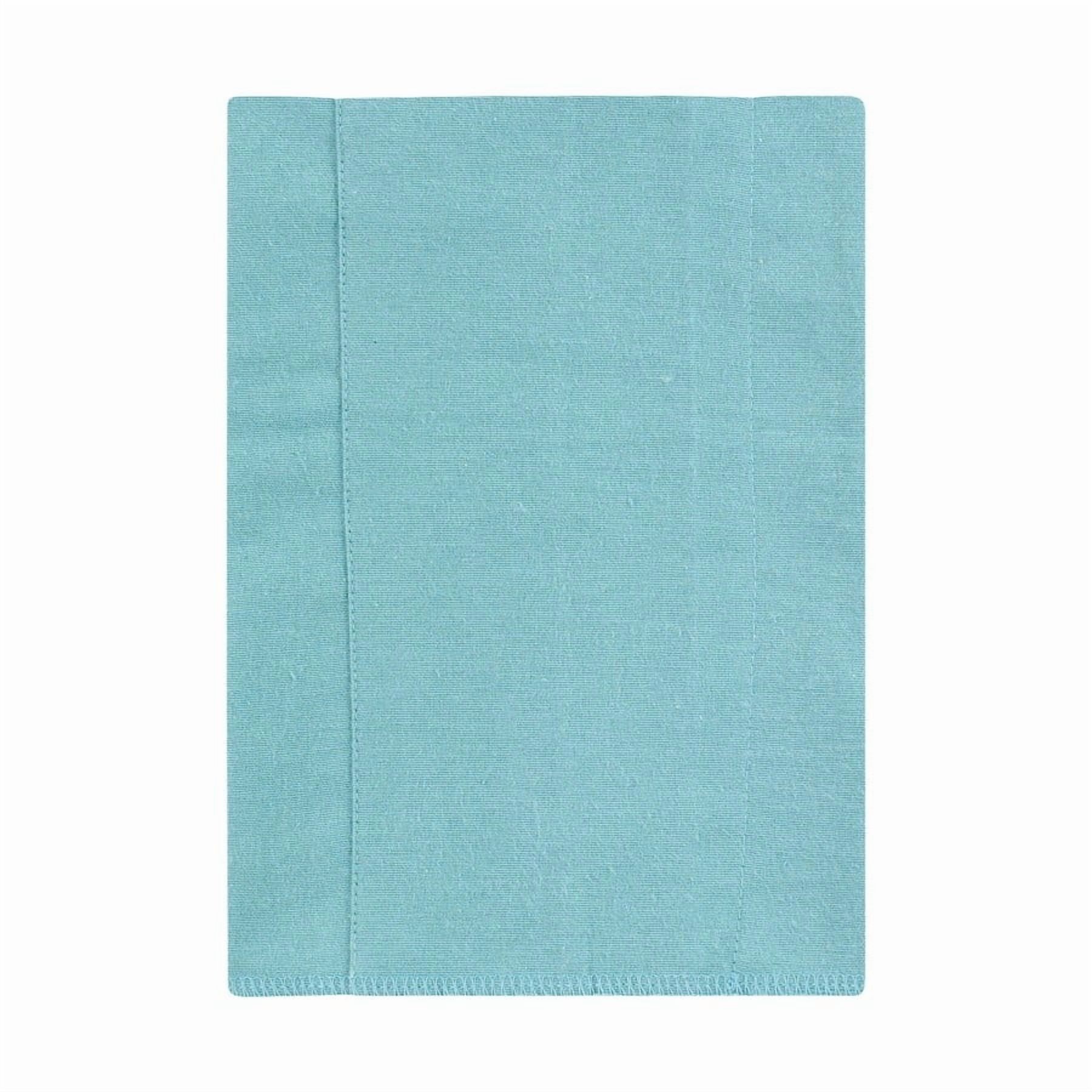 Hudson Baby Unisex Baby Cotton Poly Flannel Burp Cloths, Soft Teal Dino 4 Pack, One Size