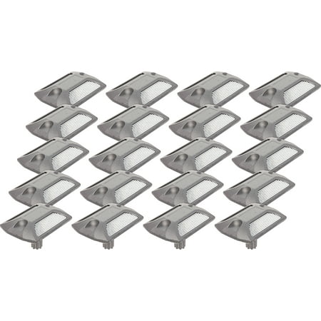 Road Studs - 20 Pack GreenLighting NEW Silver Reflective Road Stud Commercial Aluminum Marker