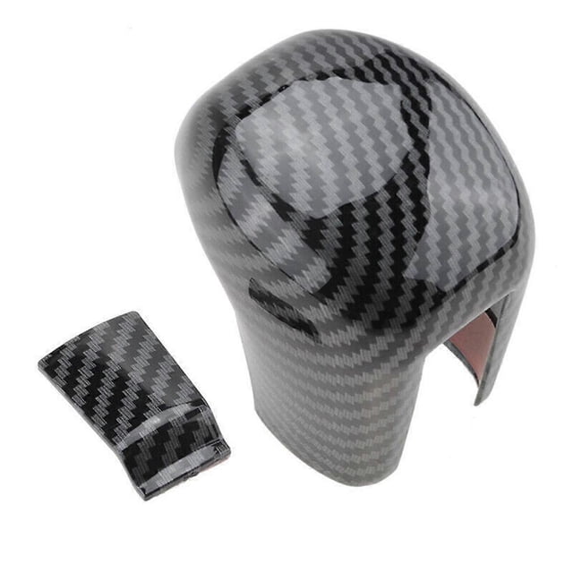 Carbon Fiber Black Gear Shift Knob Interior Cover Trim for 2016-2021