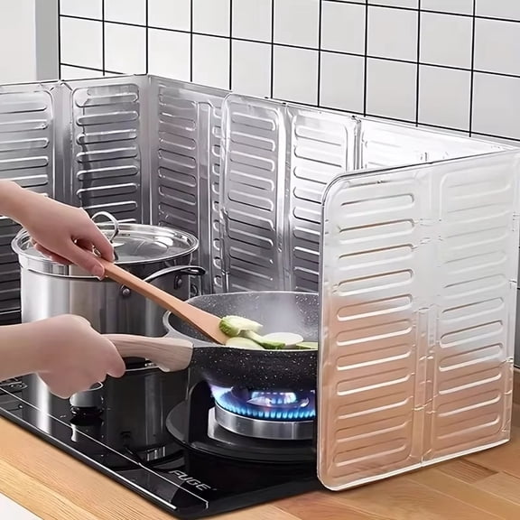 Stove Top Cover, Oil Splatter Guard, 33X13 In, Aluminum Foil, Gas Stove Burner Blocking, Heat Reflection, Indoor Kitchen Cooking, Rectangular Shape, 1 Pc