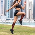thumbnail image 6 of Lsque Red Glitter Texture Pattern Sport Compression Socks for Men & Women 15-20 mmHg Knee High Nurse Pregnant Running Medical and Travel Athletic, 6 of 6