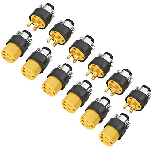 Extension Cord Electrical Wire Repair End 15 Amp, 125 Volt 6 Sets