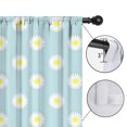 thumbnail image 4 of Blackout Kids Curtains,Lightblue Daisy Flower White Blooms Pattern Childrens Insulated Curtains Set Of 2,Bedroom Essentials,Toddler Room Decor 42"x84", 4 of 5