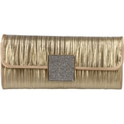 Brinley Co Women's Embellished Pleated Evening Clutch