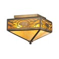 thumbnail image 4 of Meyda Tiffany 109215 12" Square Lone Grizzly Bear Flush Mount Ceiling Fixture - Copper, 4 of 4
