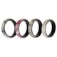 thumbnail image 1 of Juego de anillos de boda de silicona de 2 capas - Bordo-Marble by ROQ para mujer - Anillo de 4 x 9 mm, 1 of 1