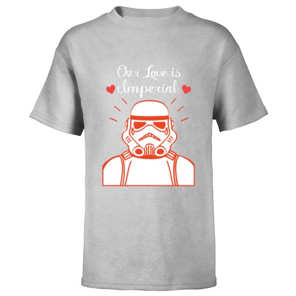 Star Wars Stormtrooper Our Love is Imperial Valentine’s Day - Short Sleeve T-Shirt for Kids - Customized-Athletic Heather