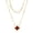 Red necklace, variant on 18K Gold Plated necklace Black/Red Clover necklace for Women Fashion Jewelry necklace Jewelry Gifts for Women