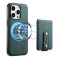 thumbnail image 6 of ELEHOLD for iPhone 16 Pro Case,Retro PU Leather Compatible with Mag Safe Accessory Detachable Card Holder  Kickstand Shockproof Wallet Phone Case for iPhone 16 Pro,Blue, 6 of 8