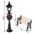 thumbnail image 5 of 2Pcs Miniature Christmas Street Lamp Post Park Bench Seat Mini Street Light Model Dollhouse Xmas Village Pathway Fairy Garden Accessories, 5 of 5