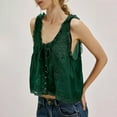 thumbnail image 2 of Women's Tank Tops Sleeveless Cami Casual Stretch Cotton Basic Layering Tops Green Women Blending Shirts Women's Layering Basics(L), 2 of 4