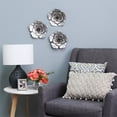thumbnail image 2 of Stratton Home Decor Farmhouse Silver Metal Flowers Wall Decor, Set of 3, 2 of 13