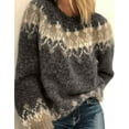 thumbnail image 3 of Womens Sweaters Vintage Fair Isle Ugly Knitted Fall Winter Pullover Tops S-3XL Alsol Lamesa, 3 of 3