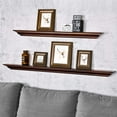thumbnail image 5 of WELLAND 48'' Pine Wood Fireplace Mantel Shelf, Corona Crown Molding Floating Wall Photo Ledge Shelves, Mahogany Brown Finished, 5 of 7