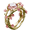 Gold Plated, variant on Women's Stainless Steel Flower Blossom Gemstone Statement Rings Modern Romantic Ins Style Elegant Ladies Ring Finger Jewelry Gift for Party Daily Wear Gold Plated Size 10