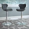 thumbnail image 2 of CorLiving Remi Modern Faux Leather Square Tufted Adjustable Swivel Bar Stools Set of 2, 2 of 7